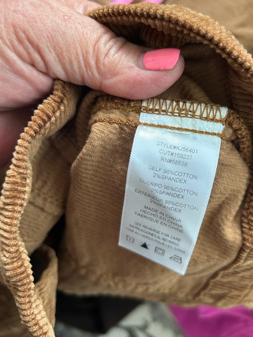 Kut from the Kloth Kyra Stretch Corduroy Jacket in Brown - Picture 8 of 8